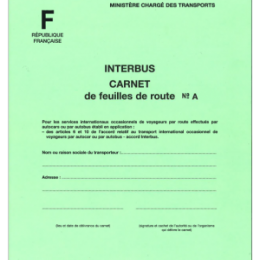 Carnet feuilles de route INTERBUS